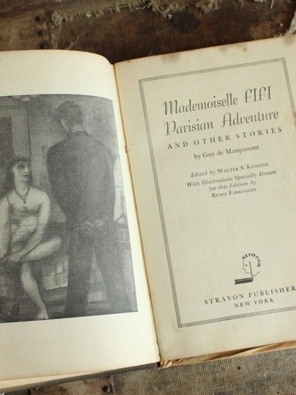 Vintage 1940s Book, Mademoiselle Fifi by Guy De Maupassant, And Other Stories, - Picture 6 of 10